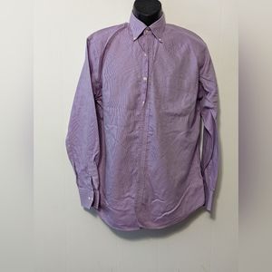 Men's Peter Millar Long Sleeve Button Down Dress Shirt Size Large Purple